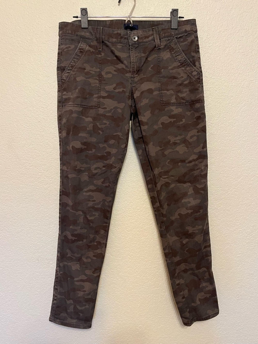 GAP Chino Army Camouflage Print Utility Pants Cotton Spandex Women's Size 8